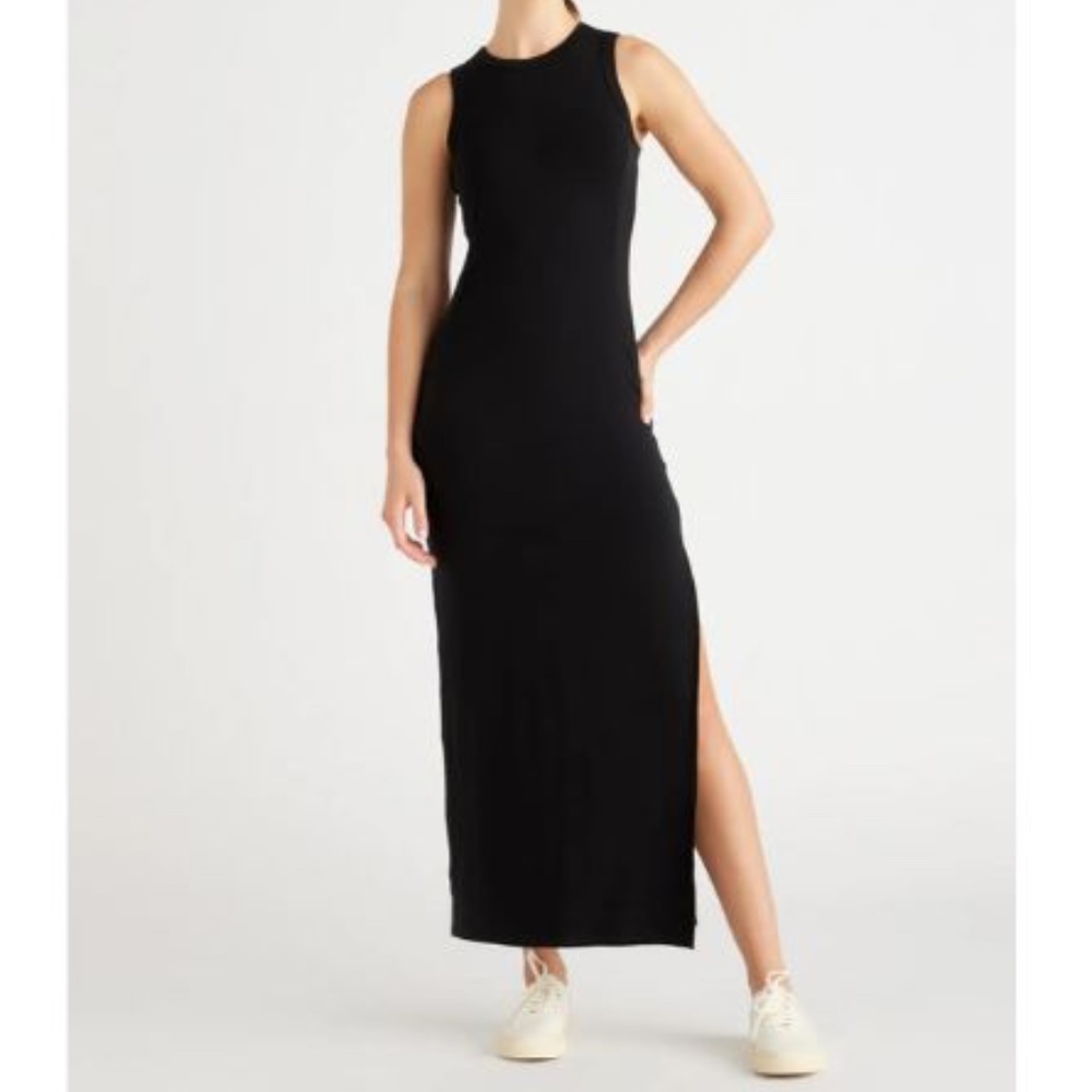 Banana Republic - Black Maxi Dress with High Side Slit (XS)